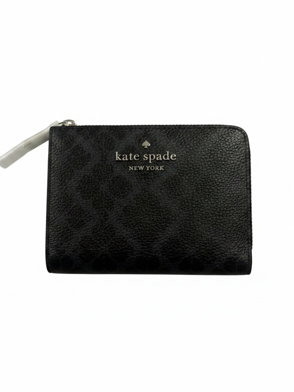 kate spade Black Textured Zip Around Wallet